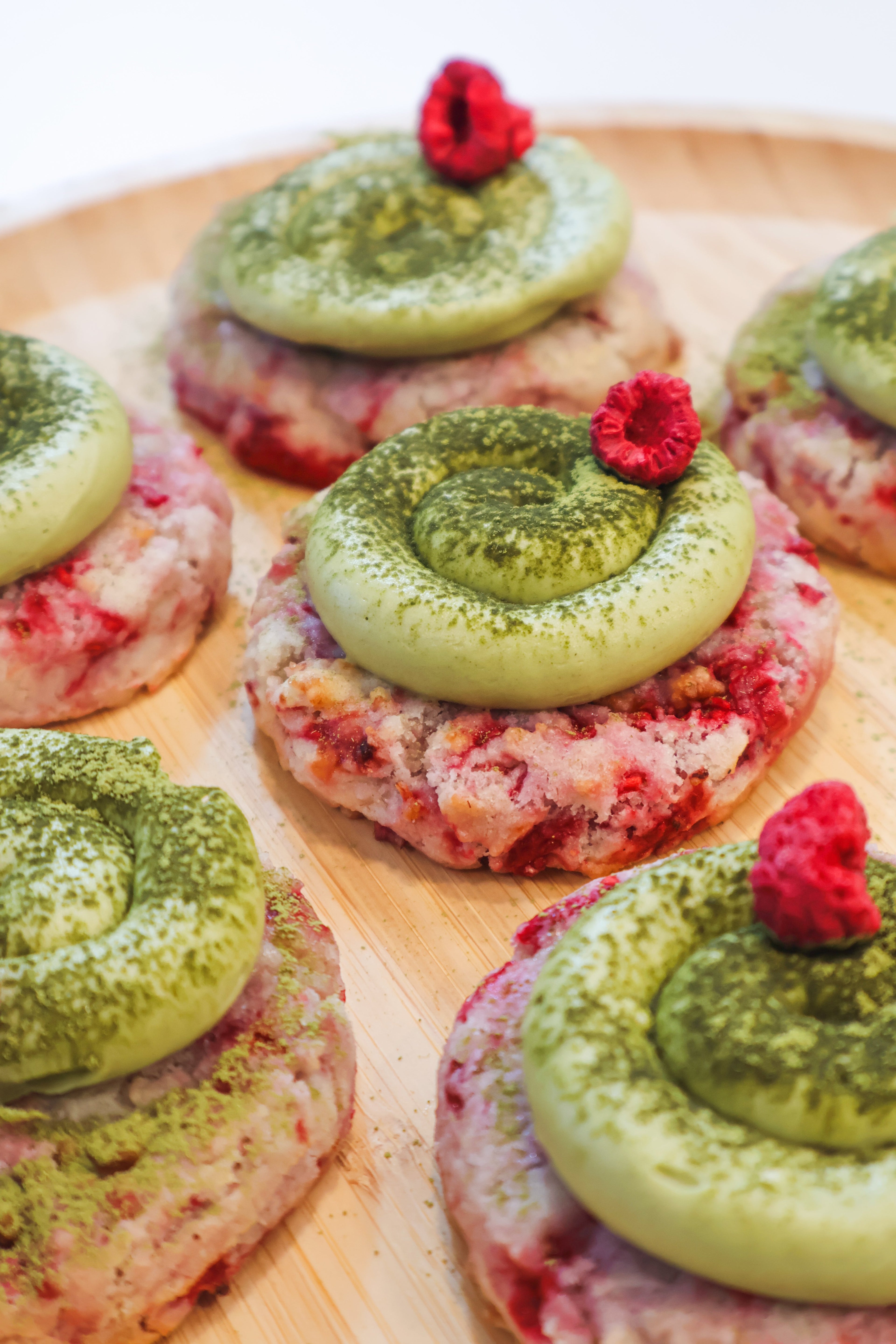 Biscuit framboise & matcha
