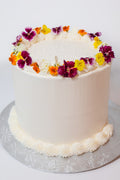Gâteau fleurs comestibles