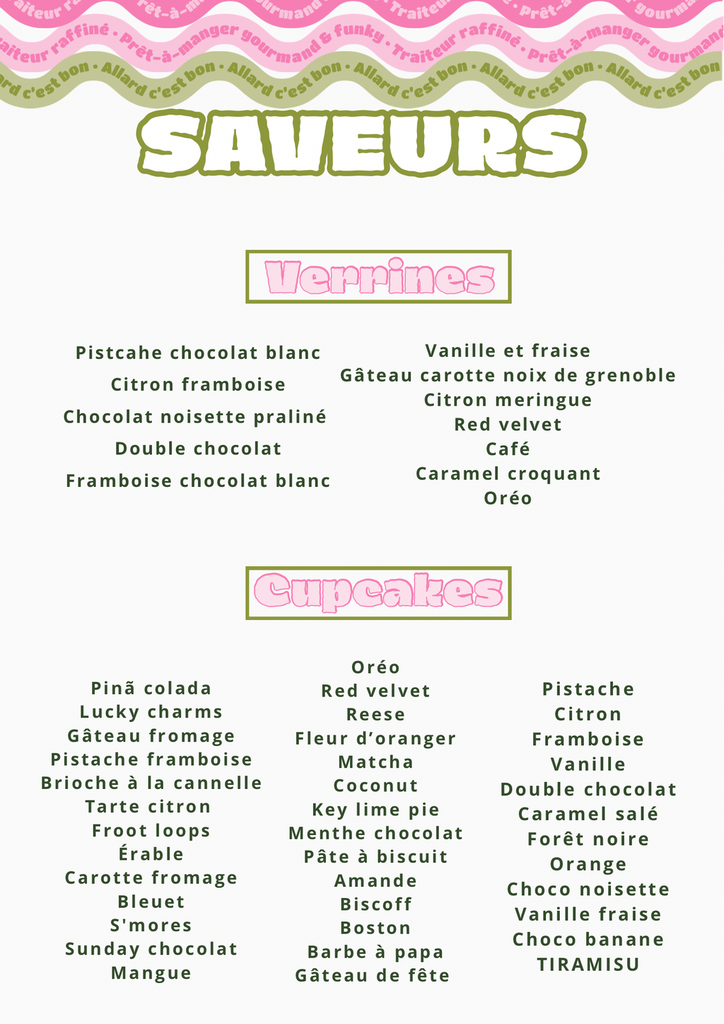 Table de dessert